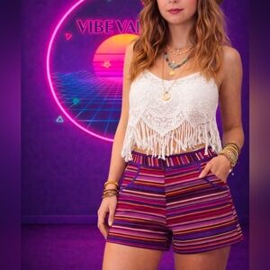 Emmelee By Anthropologie Striped Shorts Size 2